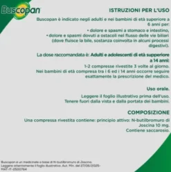 Buscopan - Per mal di pancia e dolori addominali - 40 compresse rivestite 10 mg