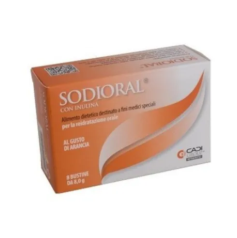 Ca.Di. Group Sodioral Inulina Integratore Reidratazione Orale Gusto Arancia 8 Bustine