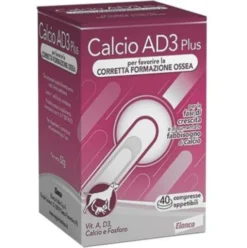 Calcio AD3 Plus Mangime Minerale Sviluppo Cani 40 Compresse
