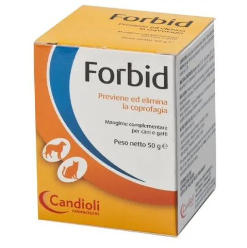 Candioli Forbid Mangime Complementare in Polvere per Cani e Gatti Coprofagia 50 g