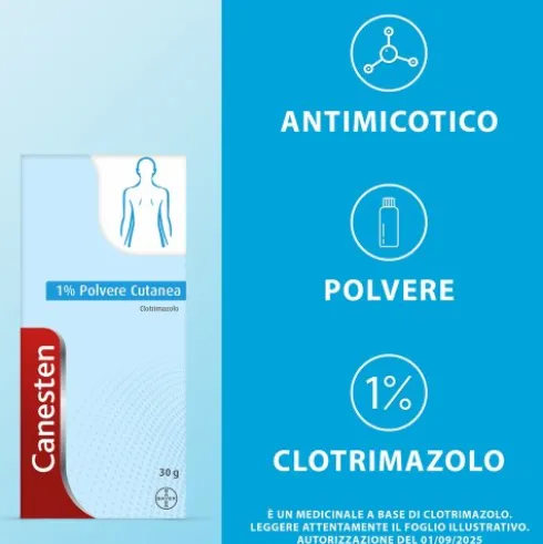 Canesten Polvere Cutanea 1% - Polvere antimicotica - 30 g