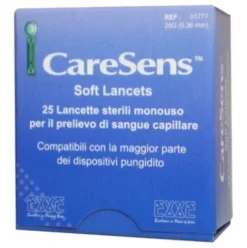Caresens Soft Lancette Pungidito Monouso Sterili Compatibili 25 Pezzi
