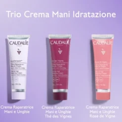Caudalie Cofanetto di Natale 2023 Trio Crema Mani - Creme mani formato viaggio e in 3 profumazioni diverse