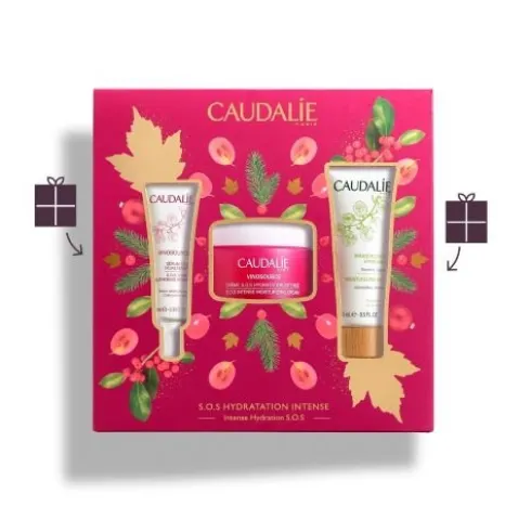 Caudalie Cofanetto Idratazione Intensa - Crema S.O.S. Idratazione Intensa 50 ml + Siero S.O.S. Dissetante 10 ml + Maschera Crema Idratante 15 ml