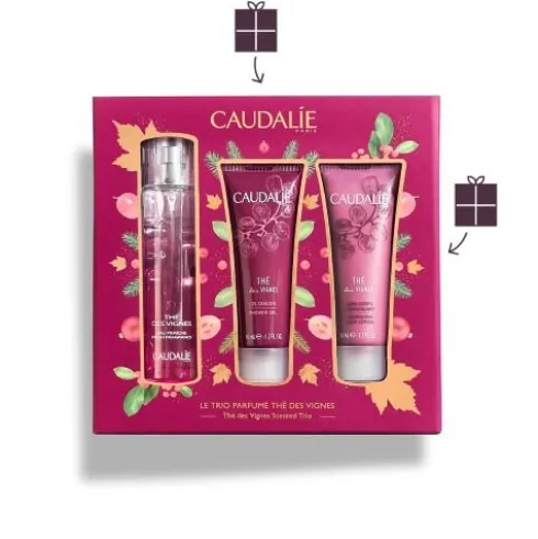 Caudalie Cofanetto Profumato The Des Vignes - Acqua Fresca The Des Vignes 50 ml + Trattamento Corpo 50 ml + Gel Doccia 50 ml