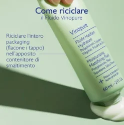 Caudalie Vinopure Fluido Idratante Effetto Mat - Adatto per pelle mista o con imperfezioni - 60 ml - Novità 2025