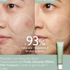 Caudalie Vinopure Fluido Idratante Effetto Mat - Adatto per pelle mista o con imperfezioni - 40 ml