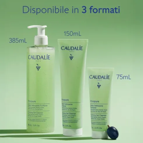Caudalie Vinopure Gel Detergente Purificante - Gel detergente anti imperfezioni - 150 ml - Nuovo packaging