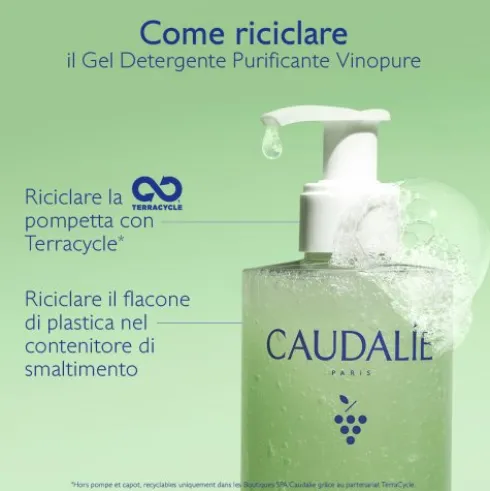 Caudalie Vinopure Gel Detergente Purificante - Gel detergente anti imperfezioni - 385 ml - Nuovo packaging