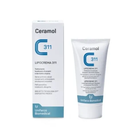 Ceramol Lipocrema 311 Crema Emolliente per Eczemi e Dermatite Atopica 50 ml