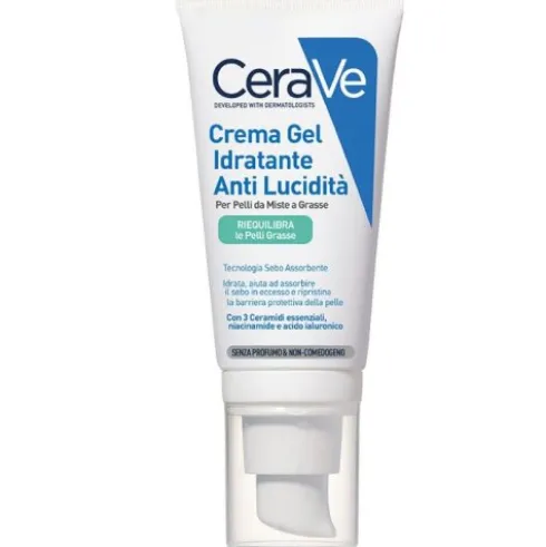 Cerave Crema Viso Idratante Anti-lucidità - Crema sebo-regolatrice per pelle grassa e mista - 50 ml