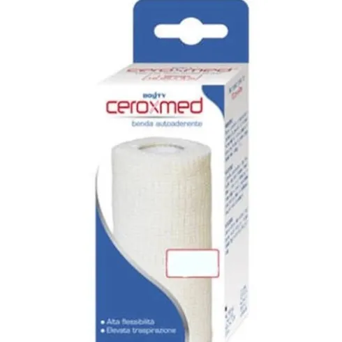 Ceroxmed Benda Elastica Autoaderente Supporto e Compressione 6 cm x 4 m