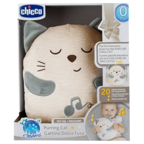 Chicco Gattino Dolce Fusa: Morbido Peluche Interattivo per la Nanna
