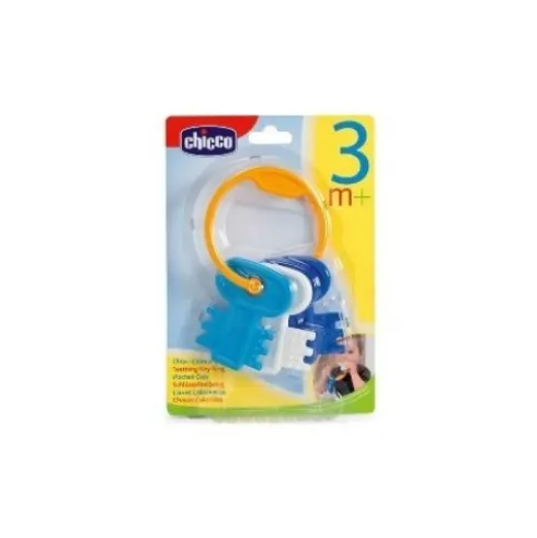 Chicco Gioco Chiavi Colorate Azzurre per Neonati +3 Mesi Sviluppo Sensoriale