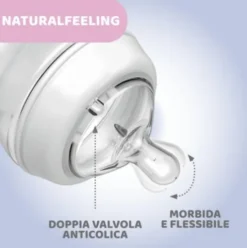 Chicco NaturalFeeling Biberon Flusso Rapido 330ml 6m+