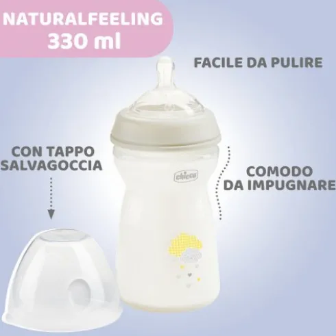 Chicco NaturalFeeling Biberon Flusso Rapido 330ml 6m+