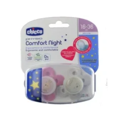Chicco Physio Comfort Lumi Succhietto in Silicone 16-36m 2 Pezzi