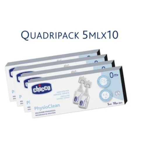 Chicco Quadripack Soluzione Fisiologica Sterile 5 ml 10 Pezzi