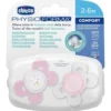 Chicco Succhietto Physio Comfort Girl Silicone 2-6 Mesi 2 Pezzi