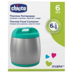 Chicco Thermos Porta Pappa Azzurro Acciaio Inossidabile 350ml