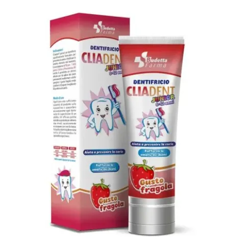 Cliadent Junior Dentifricio Anticarie Gusto Fragola 75ml Bambini 6-12 Anni