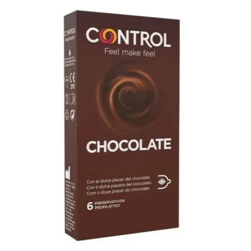 Control Chocolate Profilattici in Lattice Naturale Aroma Cioccolato 6 Pezzi
