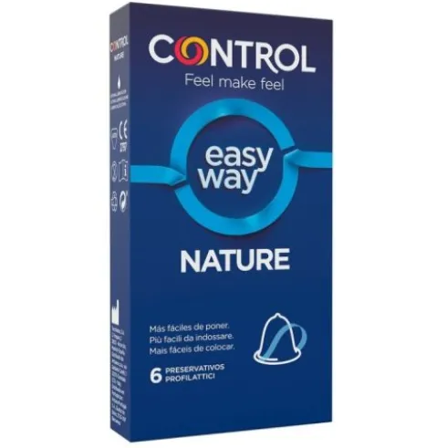 Control Nature Easy Way Profilattici con Applicatore 54mm - 6 Pezzi
