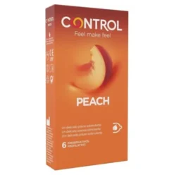 Control Peach Preservativi Aromatizzati Pesca Forma Anatomica Adapta - 6 Pezzi