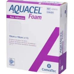 Convatec Aquacel Foam Non Adesiva Medicazione Sterile 10x10 cm, 10 Pezzi
