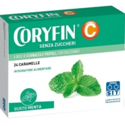 Coryfin C Senza Zucchero Mentolo Caramelle per Gola - 48 g