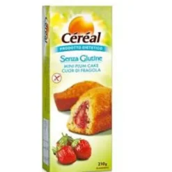 Céréal Mini Plum Cake con Cuore di Fragola Senza Glutine 210g