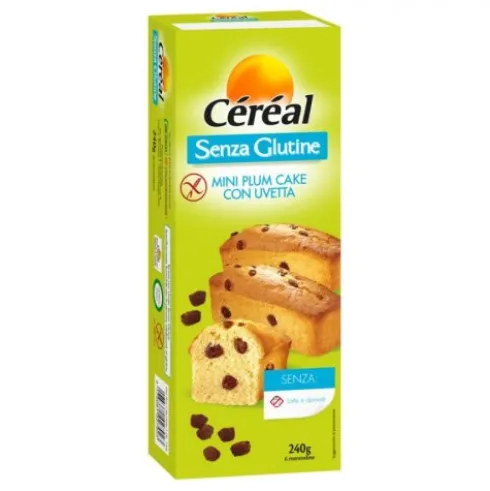 Céréal Mini Plumcake con Uvetta Senza Glutine 240G