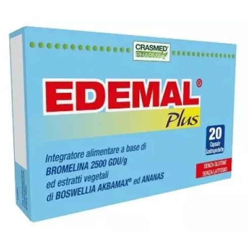 Cristalfarma Edemal Plus Integratore Drenante per Drenaggio 20 Capsule