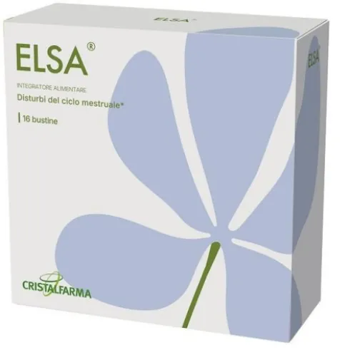 Cristalfarma Elsa Integratore Alimentare Benessere Femminile Ciclo Mestruale 16 Bustine