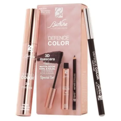 Defence Color Special Set Occhi - Confezione con Mascara 3 D + Matita occhi nera