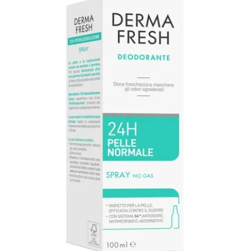 Dermafresh Deodorante 24 ore Pelle normale Spray - Freschezza e protezione da cattivi odori - 100 ml