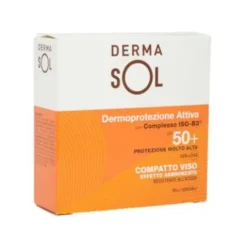 Dermasol Compatto Viso Crema Compatta Colore Abbronzato Protezione Solare Molto Alta 10g
