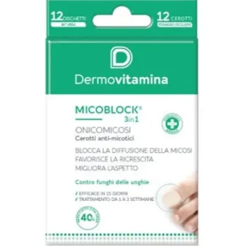 Dermovitamina Micoblock 3in1 Cerotti Onicomicosi Anti-Micotico 12 pezzi