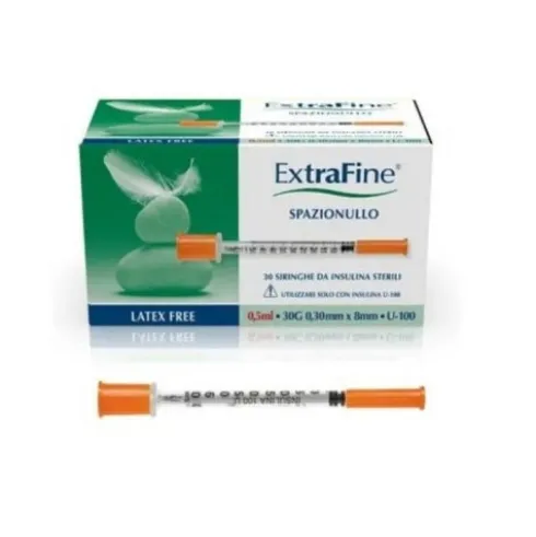 Desapharma Siringa Insulina Extrafine 0,5ml 100Ui Ago 30 30 Pezzi