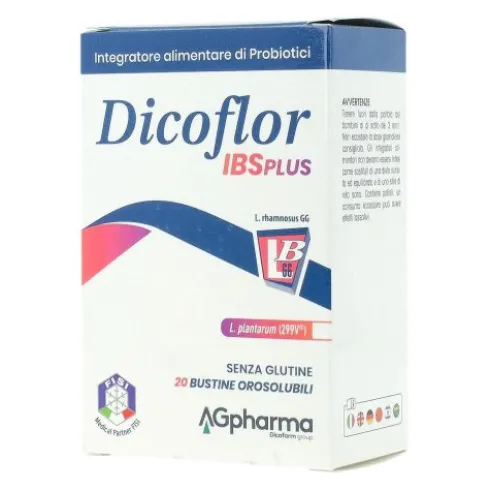 Dicoflor IBS Plus - Integratore alimentare a base di probiotici - 20 bustine orosolubili