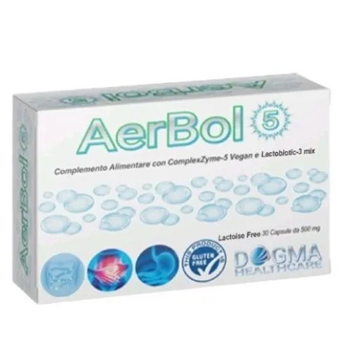 Dogma Healthcare AerBol5 Integratore Alimentare per Digestione e Gonfiore 30 Capsule