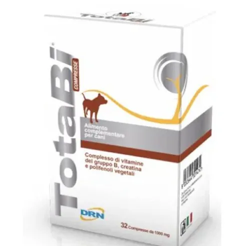 Drn Totabi Evo Alimento Complementare per Cani Supporto Vitaminico B 32 Compresse