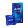 Durex Jeans Profilattici Lubrificati Easy-On 56mm in Lattice Trasparenti - 6 Pezzi