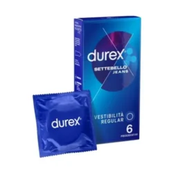 Durex Jeans Profilattici Lubrificati Easy-On 56mm in Lattice Trasparenti - 6 Pezzi