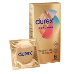 Durex RealFeel Profilattici Senza Lattice Sensazione Naturale 56mm 6 Pezzi