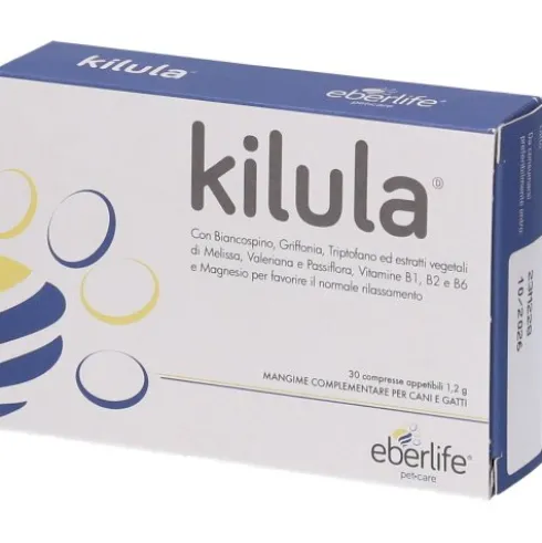 Eberlife Kilula Mangime Complementare per Cani e Gatti Rilassamento 30 Compresse