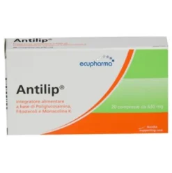 Ecupharma Antilip Integratore per Colesterolo Senza Glutine e Lattosio 20 Compresse