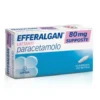 Efferalgan Lattanti 80 mg Supposte - Trattamento Febbre e Dolore, 10 Supposte