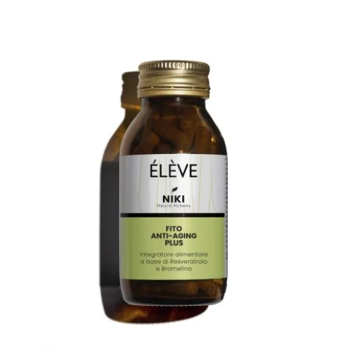 Eleve Niki Fito Anti-Aging Plus - Integratore alimentare drenante con Resveratrolo e Bromelina - 90 capsule