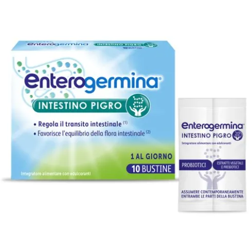 Enterogermina Intestino Pigro - Integratore per il benessere dell'intestino - 10 bustine